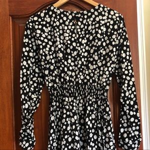 Zara black/white midi dress